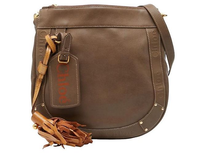 Chloé Bolsa de Ombro de Couro Eden da Chloe Marrom