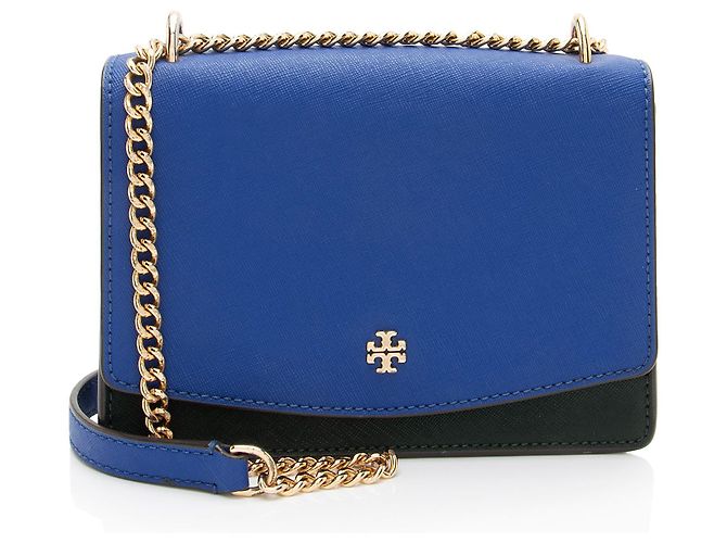 Borsa a Spalla in Pelle Emerson Tory Burch Nero