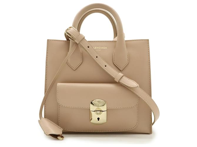 Balenciaga Padlock Mini Leather Handbag Pink Pony-style calfskin  ref.2652654