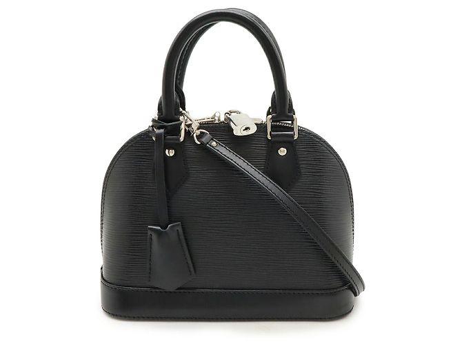 Borsa a mano Epi Alma BB Louis Vuitton Nera Nero