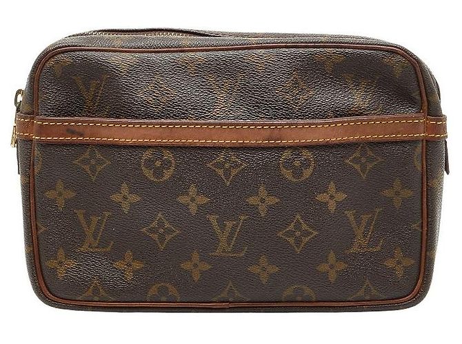 Bolsa Clutch Monogram Louis Vuitton Metálico Bronze