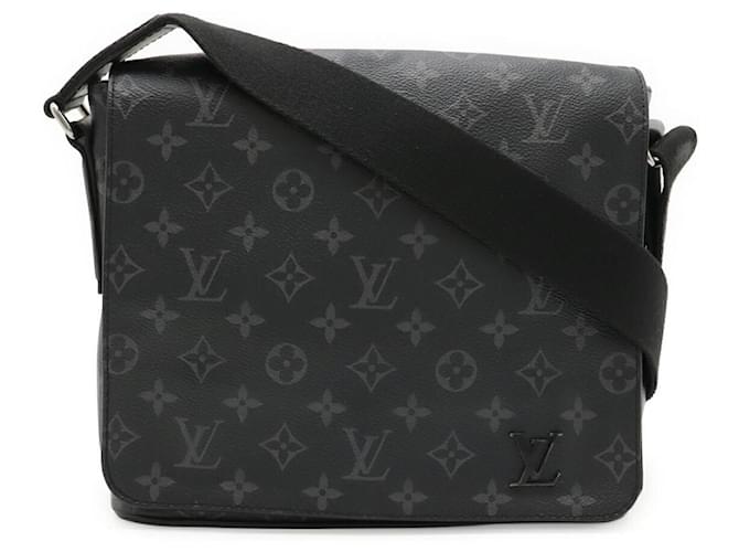 Louis Vuitton Monogram Eclipse District PM Messenger Bag Black Cloth  ref.2653059
