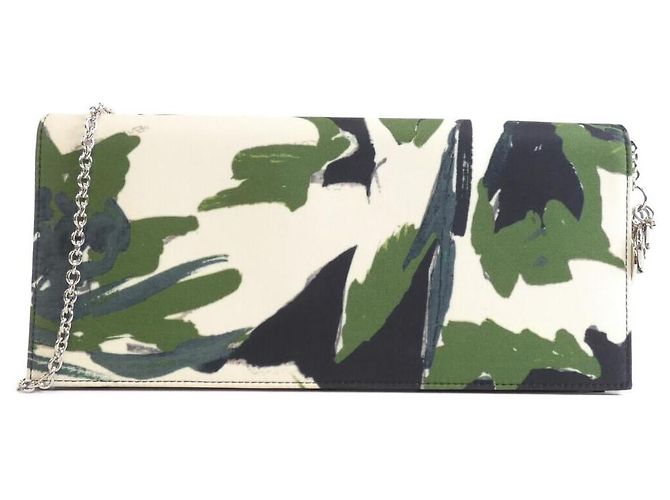 Christian Dior Bolsa de Ombro em Lona Dior Branco