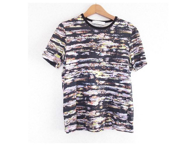 Autre Marque T-shirt in cotone stampata Cedric Charlier Nero Rosa Giallo