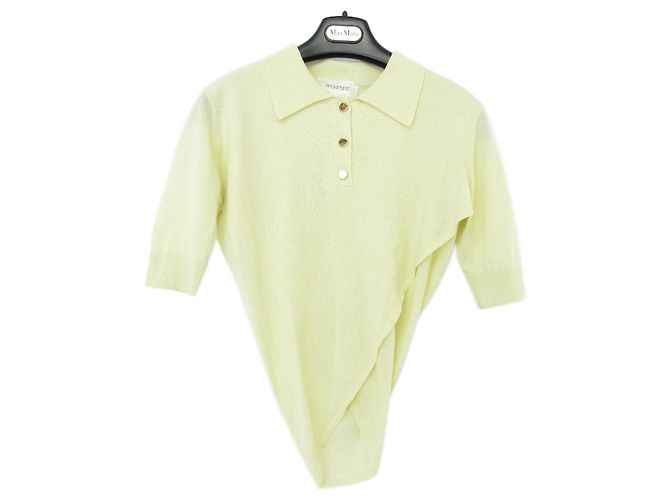 Polo de algodón de manga corta SPORTMAX Max Mara Amarillo
