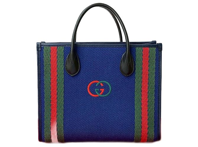 Gucci Canvas Leather Handbag