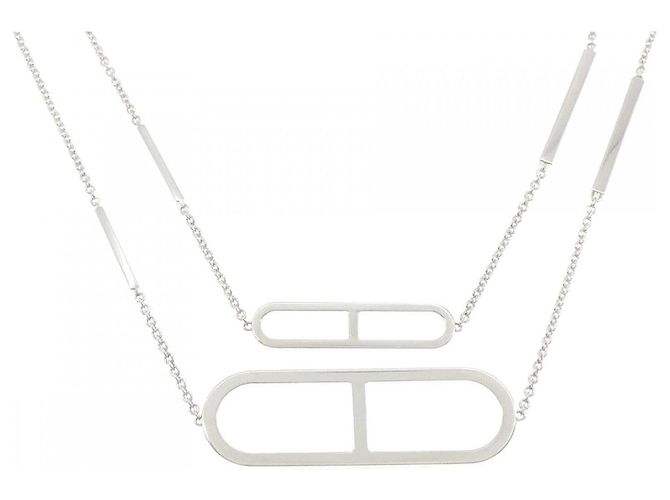 Hermès Collar Hermes Ever Chaine d’Ancre Silver Plata