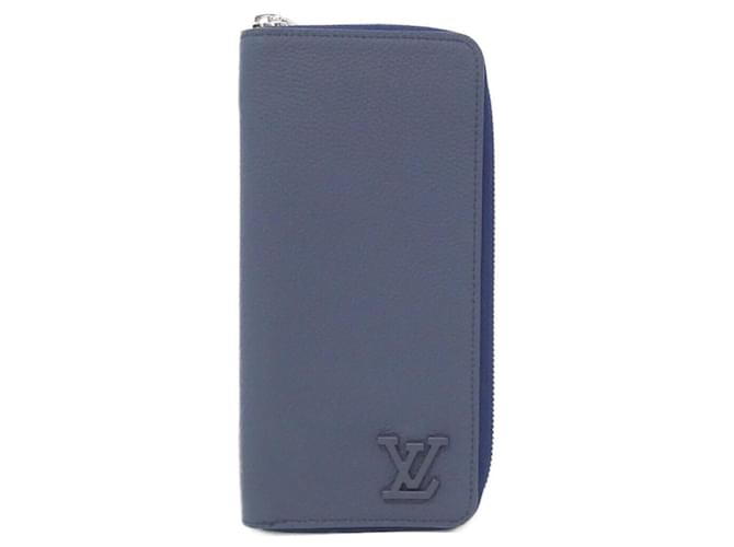 Zippy Louis Vuitton LV Aerogram Calfskin Wallet Blue Leather Pony-style calfskin  ref.2654103