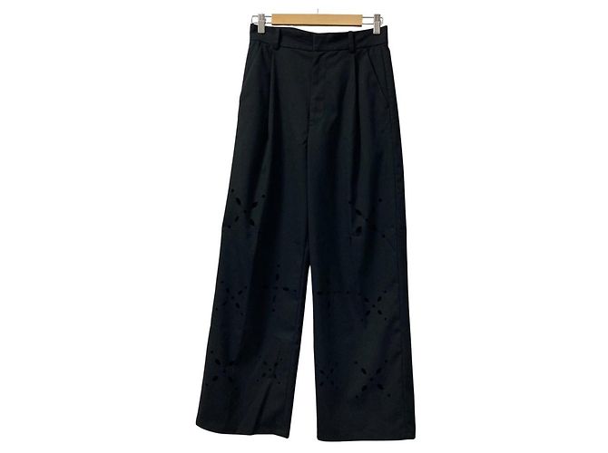 Autre Marque Ray Beams Cutwork-Hosen Schwarz