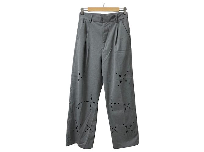Autre Marque Ray Beams Cutwork Pants Brown