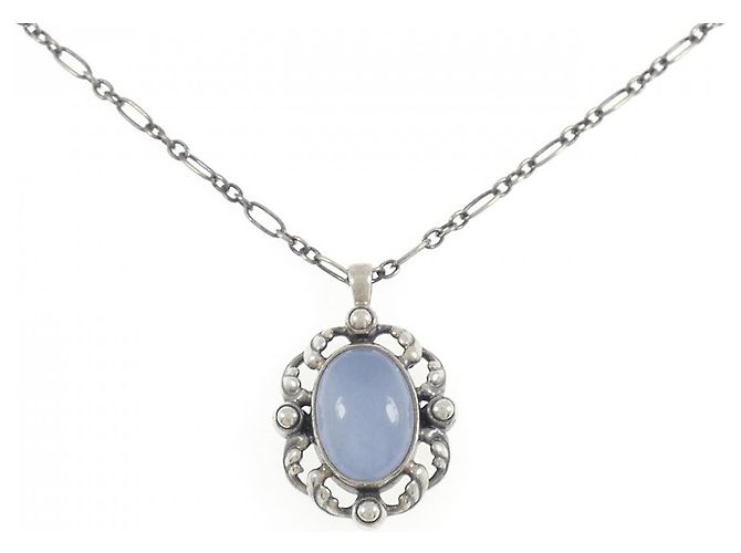 Autre Marque Collar de calcedonia en plata 925 Georg Jensen