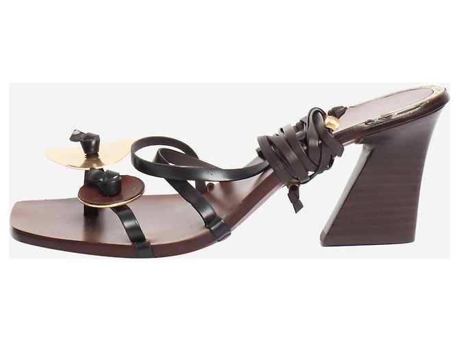Tory Burch Brown Patos heeled sandals - size EU 38.5 