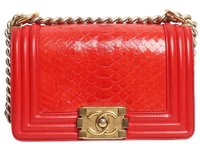 Boy Chanel Sac garçon en python rouge 2014