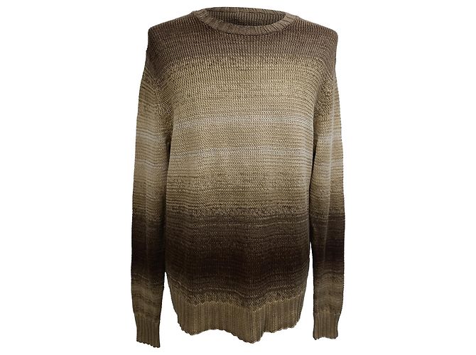 Autre Marque Ralph Lauren Ombre Strickpullover aus braunem Leinen Rot