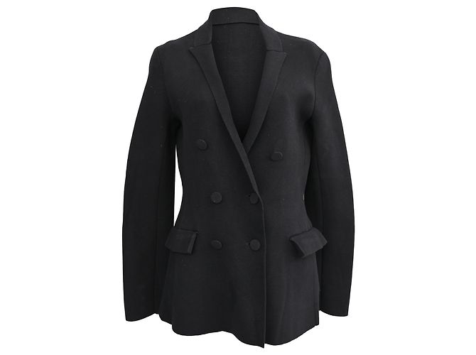 Altuzarra Indi Double-Breasted Blazer in Black Polyester