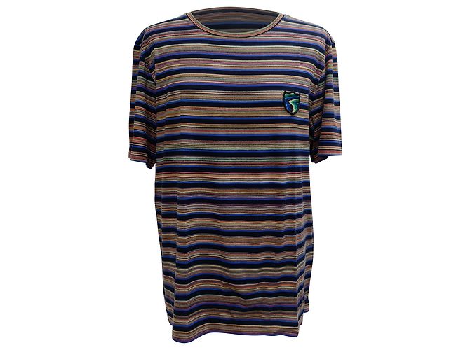 T-shirt a righe patch Missoni in cotone multicolore