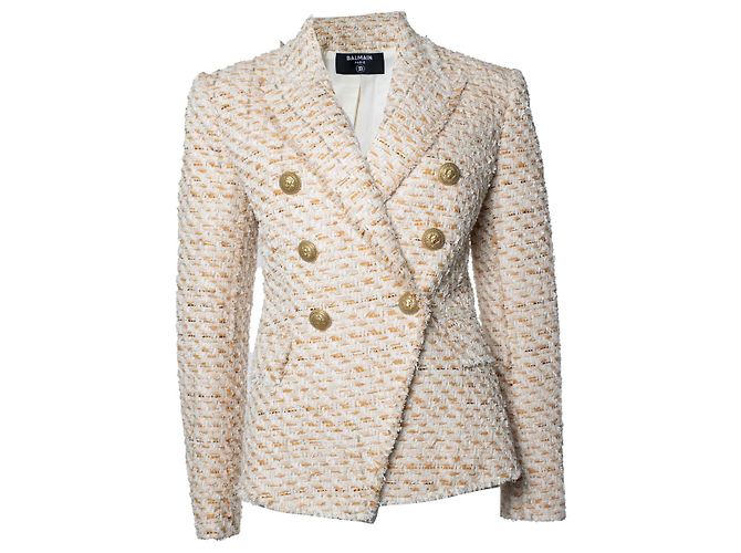 Balmain, doppelt gefütterte Tweed-Blazer 