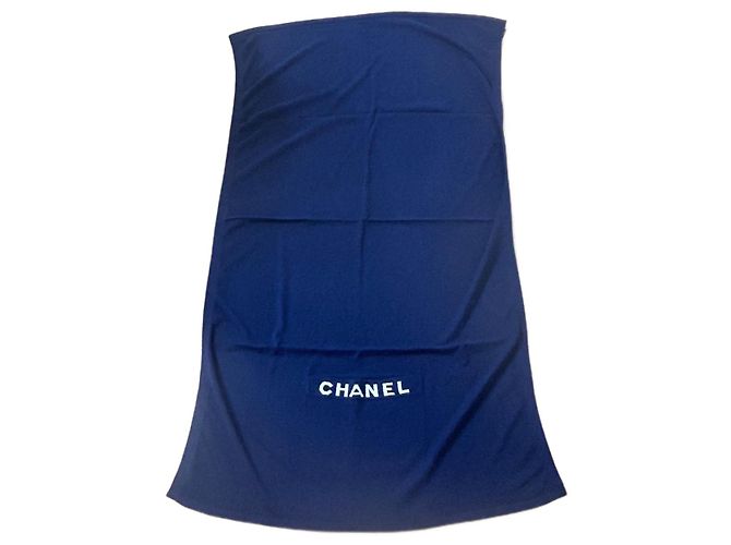 Chanel cashmere plaid navy blue