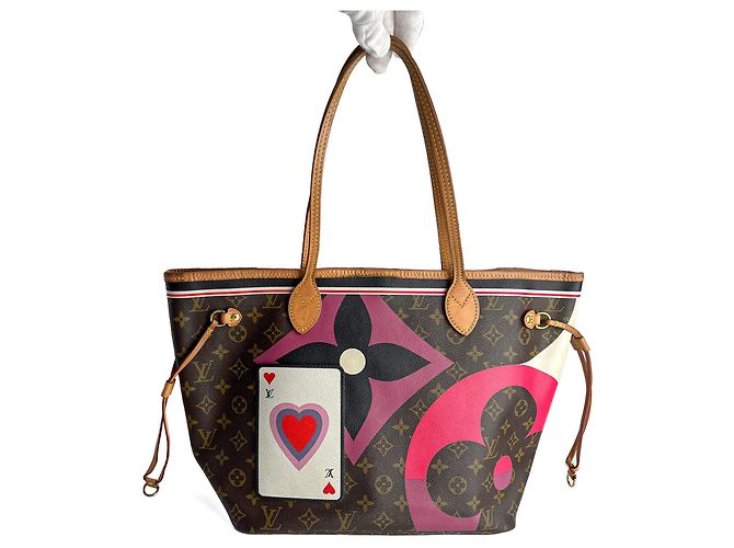 Louis Vuitton Bolsa de ombro Neverfull MM Canvas Game On, marrom