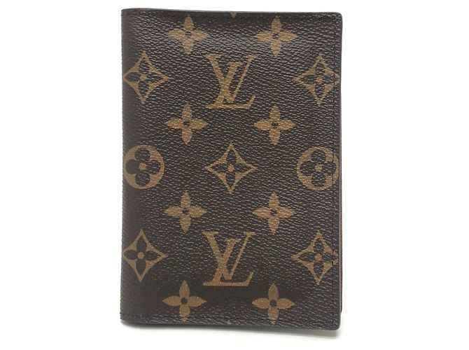 Louis Vuitton Monogram Passport Cover Brown