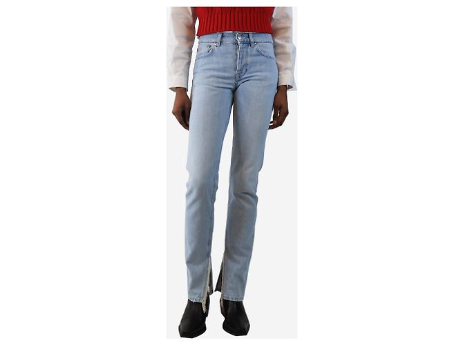 Ganni Hellblaue Denim-Jeans - Größe UK 6 Weiß