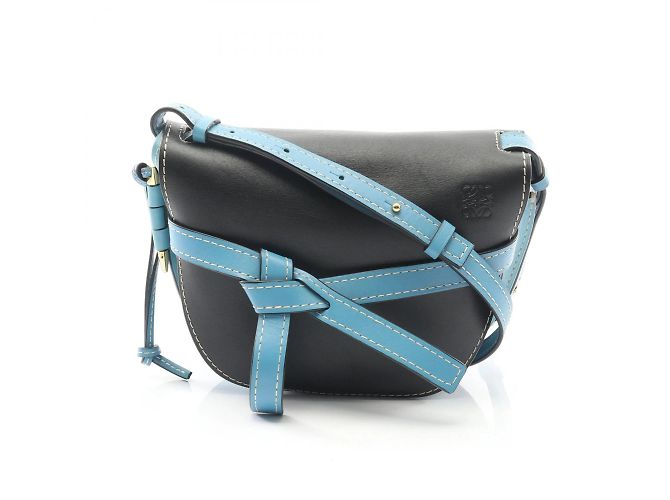 Loewe Gate Bag - Small Shoulder Bag Black Blue