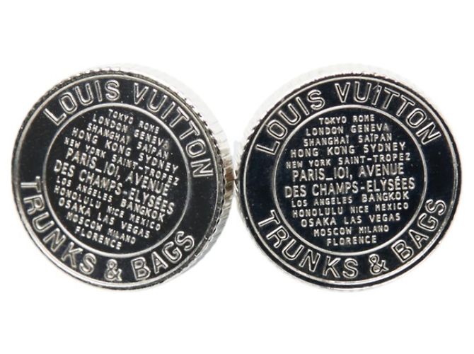 Louis Vuitton Medallion Cufflinks Silvery