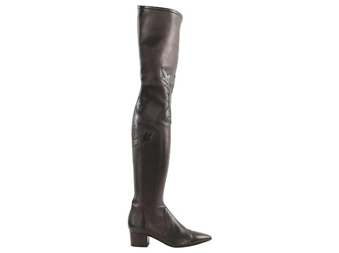 Chanel Black leather boots