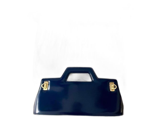 Salvatore Ferragamo Ferragamo Wanda Est-Ouest Bleu Bleu Marine