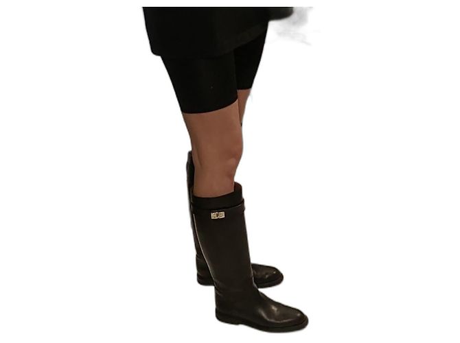 Amazing Givenchy Shark Lock Boots Black