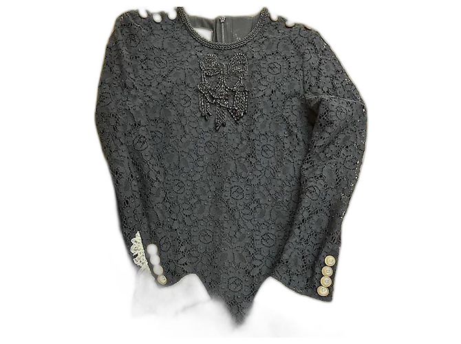 Increíble vestido de pasarela Gucci Negro