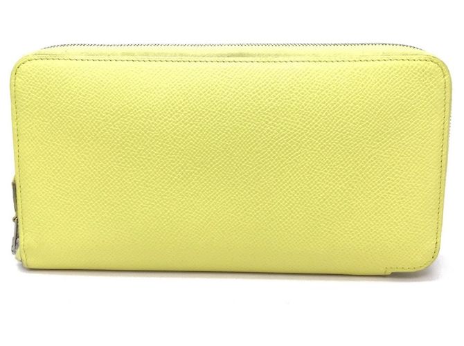 Cartera Larga Azap de Seda Hermès Amarillo
