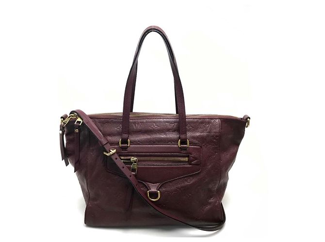 Bolsa Lumineuse PM em Monogram Empreinte Louis Vuitton Marrom Vermelho