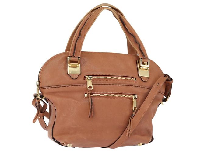Chloé Chloe Angie Tote Leather Medium Brown