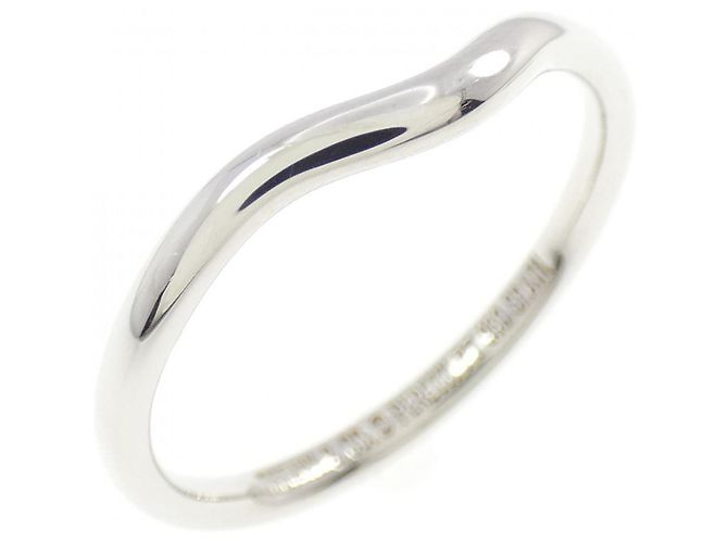 Tiffany & Co Anillo Curvado de Platino Tiffany