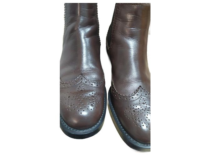 Botines Chelsea Tod's de piel marrón oscuro