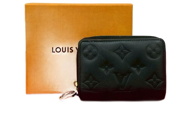 Carteira Lou Monogram Empreinte em Couro Louis Vuitton Preto