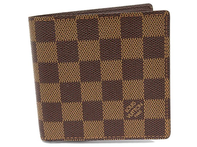 Cartera Marco Damier Louis Vuitton Castaño
