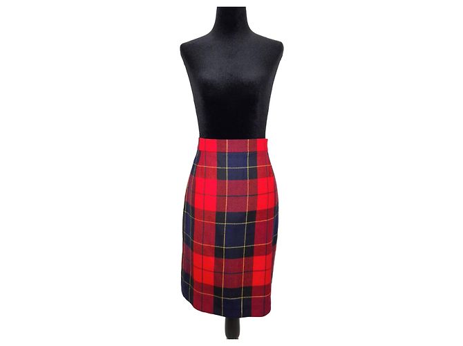 Escada short tartan skirt