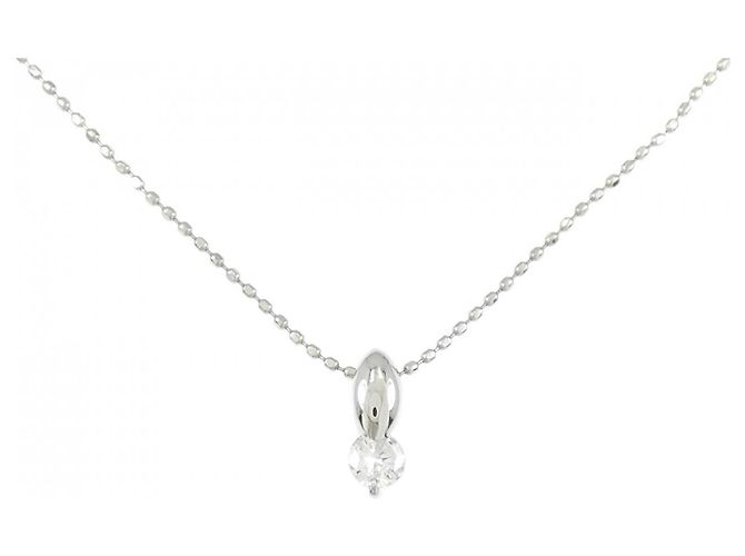 Autre Marque Collar de diamantes de platino Plata