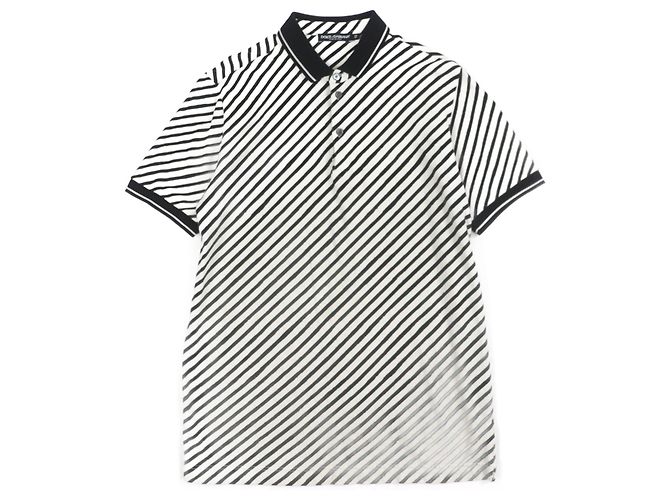 Dolce & Gabbana Polo in Cotone Dolce&Gabbana Nero Bianco