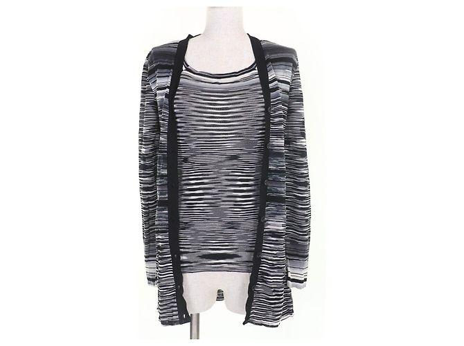 Autre Marque Conjunto de malha 2 em 1 em rayon Missoni Preto