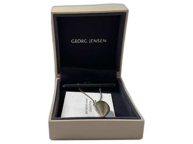 Pendente Cuore Georg Jensen in Argento Silver hardware