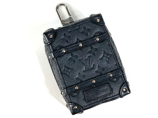 Charm per borsa in pelle nera Louis Vuitton Nero