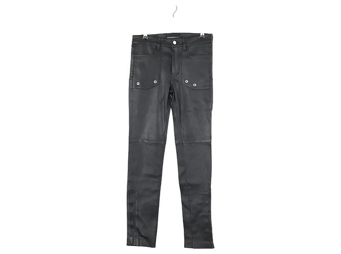 Zadig & Voltaire Evrell deluxe Slim-Hose aus schwarzem Leder