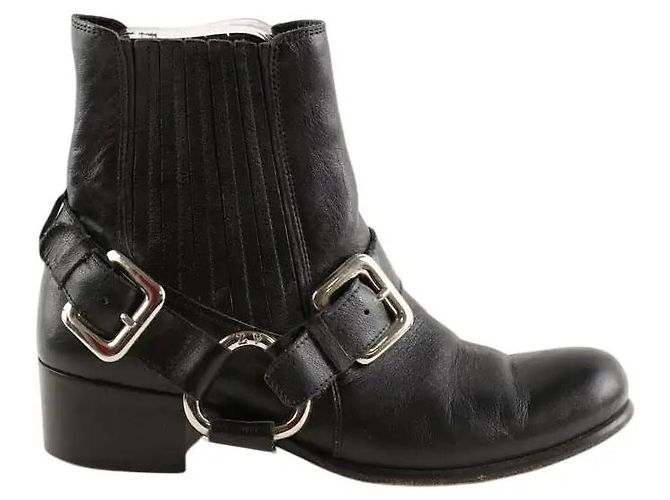 Zadig & Voltaire Schwarze Leder-Bikerstiefel