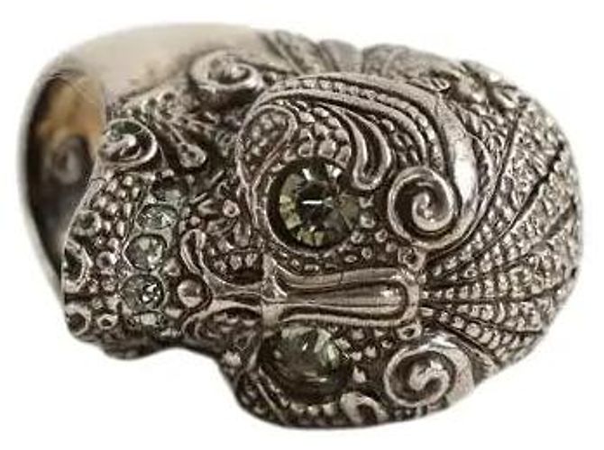 Zadig & Voltaire Silberner Ring Metall Größe 58