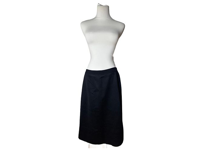 Vintage Givenchy Canvas-Polyester-Rock L Schwarz