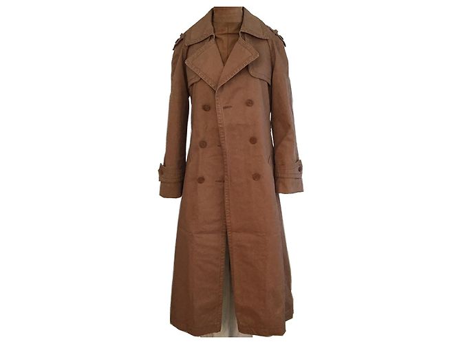 Trench Chanel Marrone in Seta e Cotone