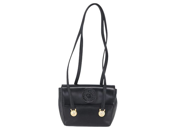Borsa a Spalla Vintage in Pelle Versace Nero